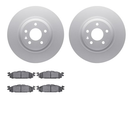 DYNAMIC FRICTION CO 4202-54002, Geospec Rotors with Heavy Duty Brake Pads, Silver 4202-54002